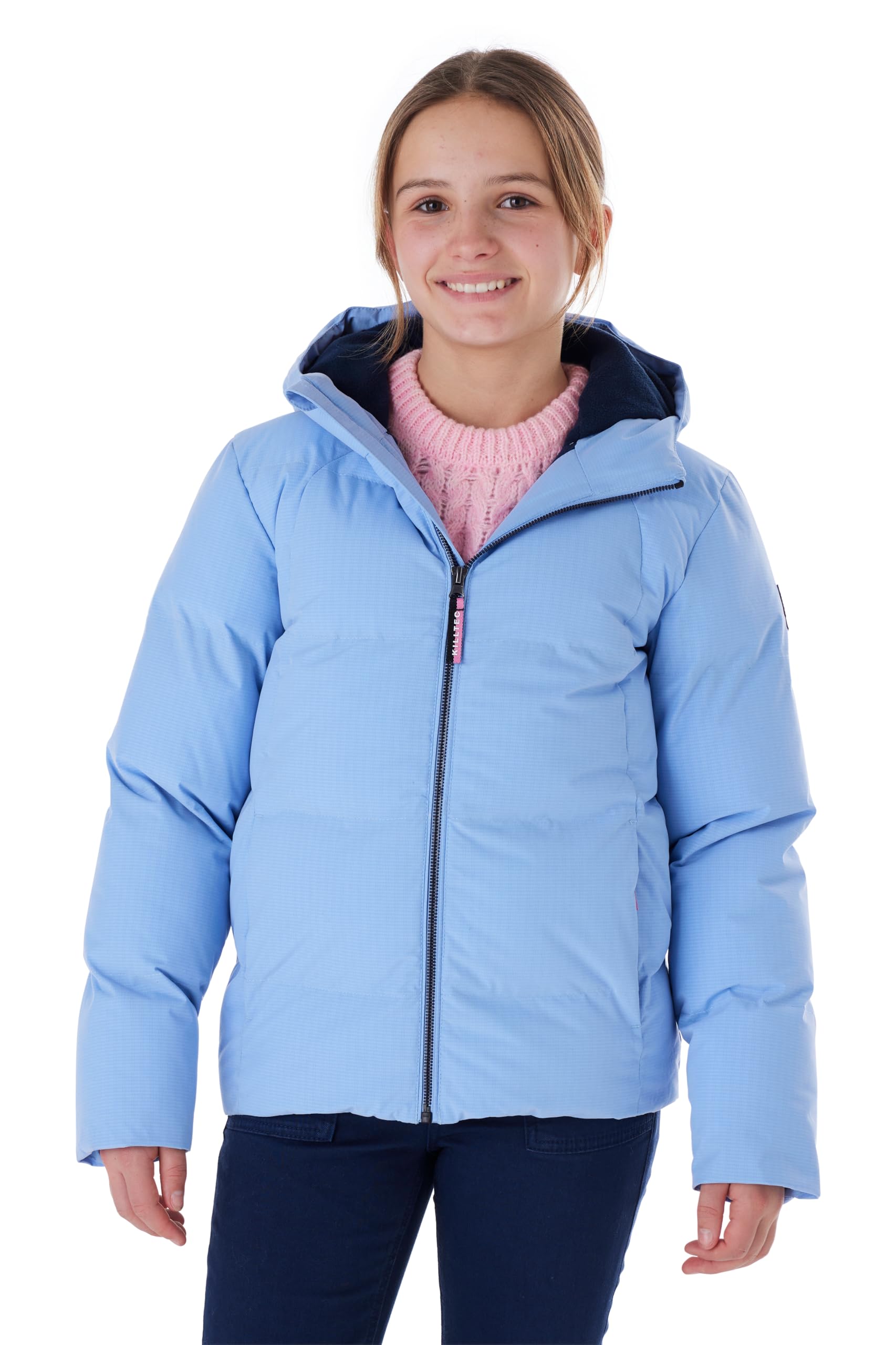 Killtec Mädchen Kow 357 Grls Qltd Jckt Steppjacke/Winterjacke mit Kapuze