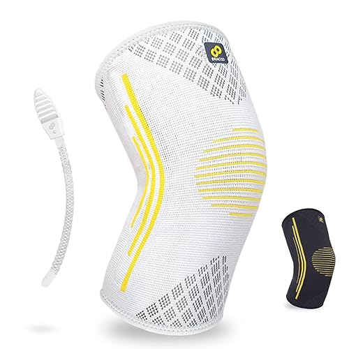 Bracoo Rodillera, soporte de manga de compresión con estabilizadores laterales para hombres y mujeres, soporte ligero y transpirable, dolor de disponible en Yaxa Peru