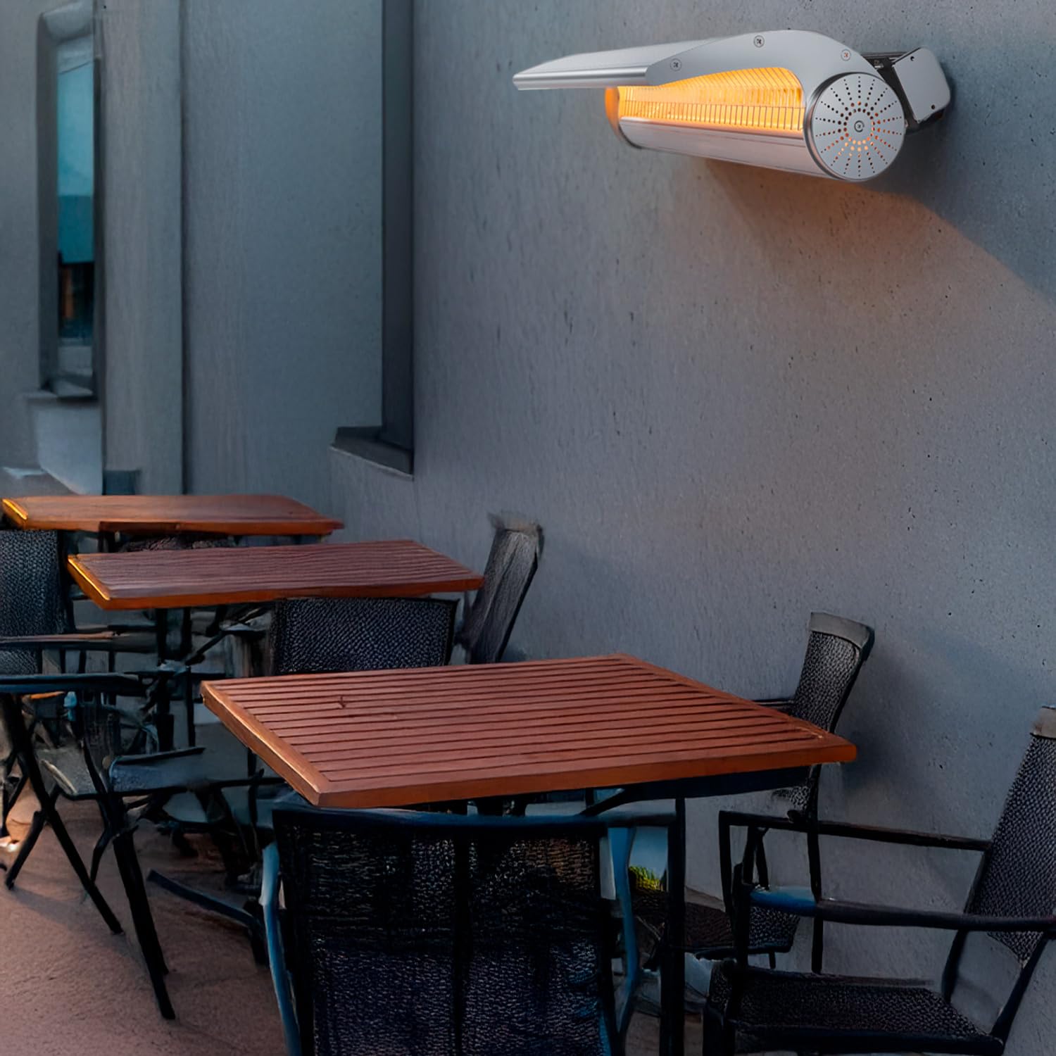 Mpc Estepona 2000w Calefactor De Pared Reflectante Con Mando a Distancia 2000w Gris Con Mando a Distancia Tambien Excelente Como Difusor De Calor De Pared Protegido Contra Chorros De Agua Ip65