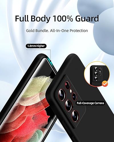 Miniatura 2 de Dssairo Funda para Samsung Galaxy S21 Ultra, con protección completa de la cámara, silicona líquida delgada a prueba de golpes S21 Ultra 5G funda