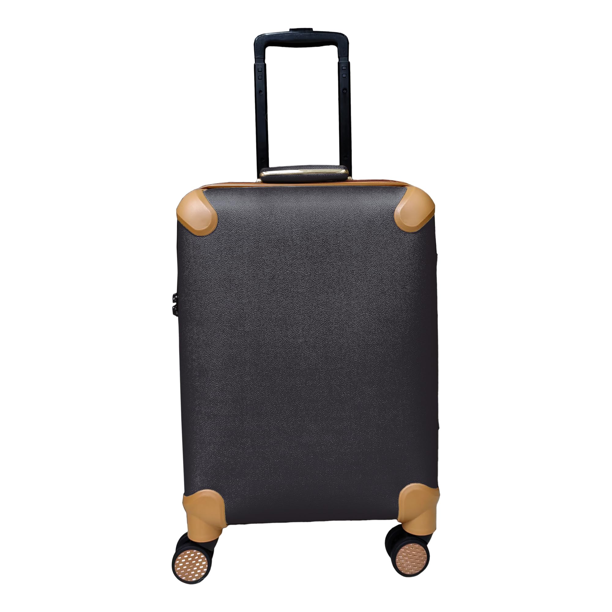 the clownfish Titan Series Polycarbonate 20 inch Small Cabin Trolley Bag for Travel | Hard Suitcase for Travel with TSA Lock, TPE Wheels, Aluminium Trolley, 360 Degree Rotation - Pure Brown-picture-54
