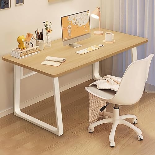 Miniatura 30 de Escritorio moderno de 31.5 pulgadas, mesa de computadora de estilo simple, escritorio de oficina industrial, mesa de oficina natural