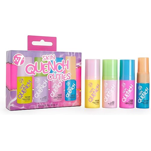 W7 Skin Quench Cuties Gift Set - Travel Size Hydrating Skincare Minis - Moisturizing Skincare Gift
