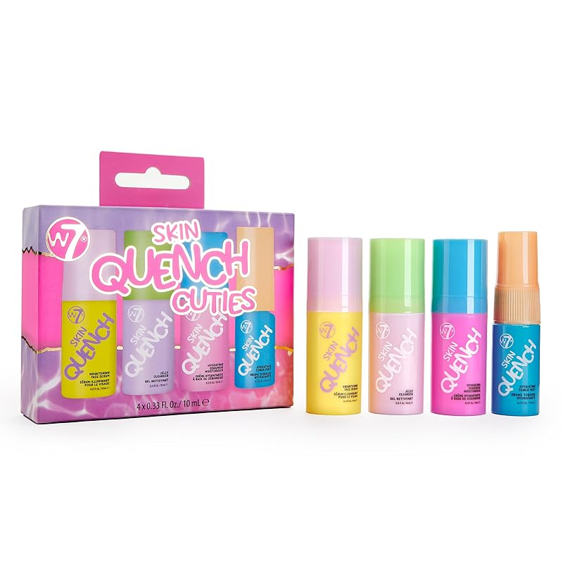 W7 Skin Quench Cuties – Conjunto de mini produtos para cuidados da pele