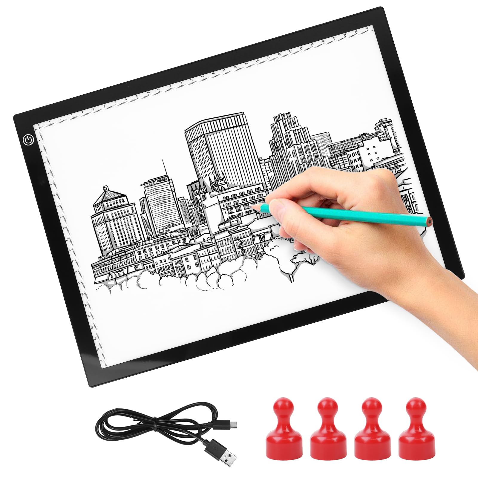 Ejoyous A4 Leuchttisch LED - Dimmbare Lightbox Für Diamond Painting & Zeichnen