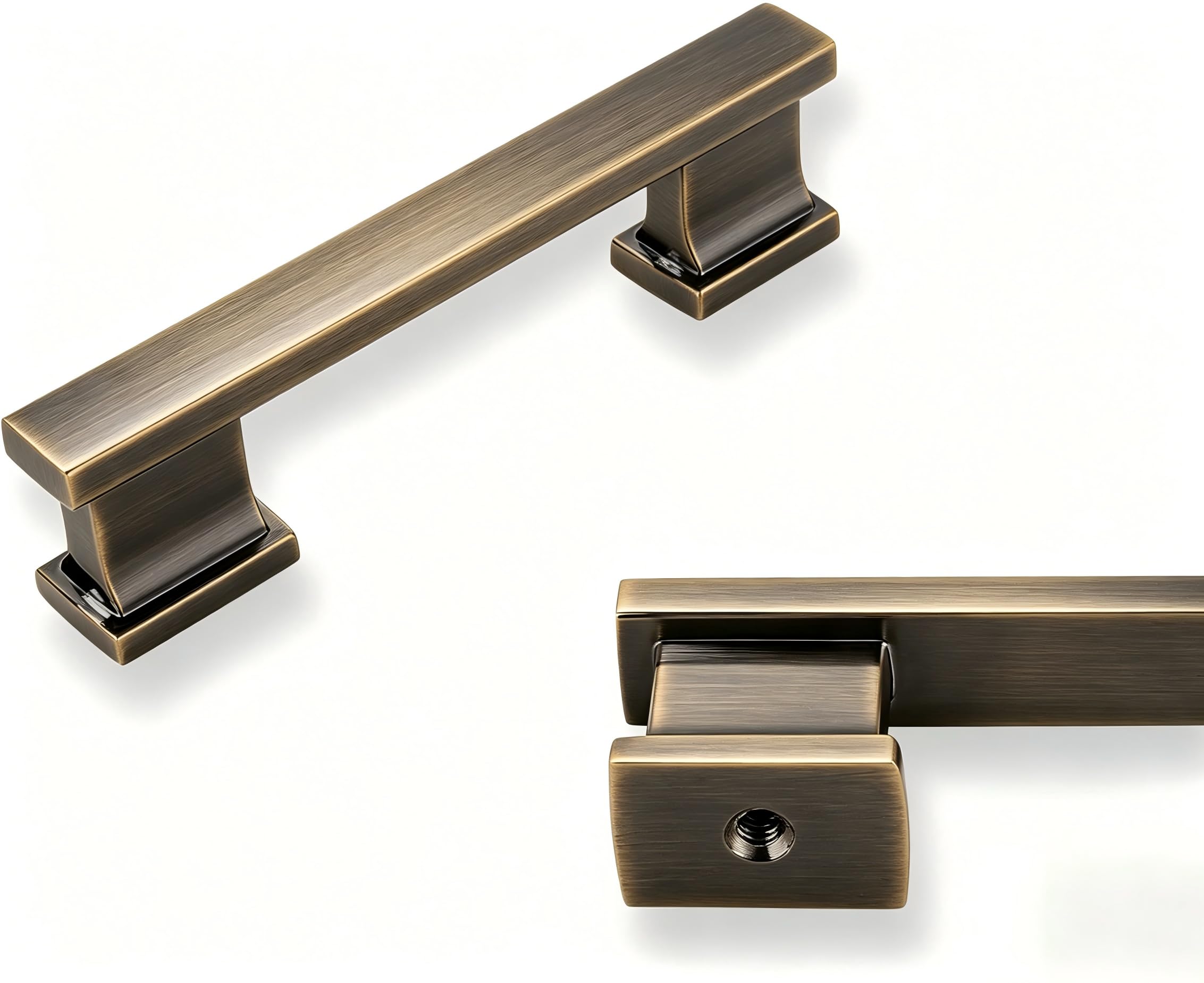 antique brass 3 in (76mm) CTC cabinet pulls product photo