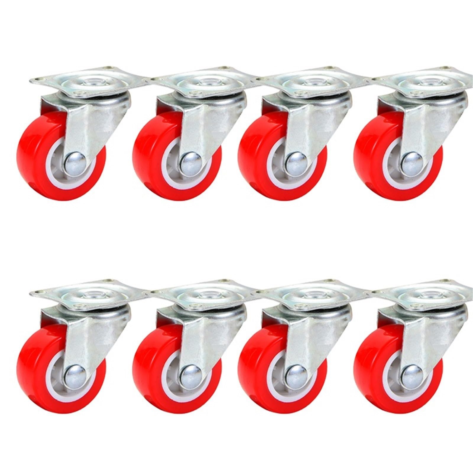 GBRJUYF Heavy-Duty Castor Wheels 1.5" - 8PCS PVC Furniture Casters, 360° Swivel, Silent & Wear-Resistant Rollers for Trolleys, Carts & Home Furniture