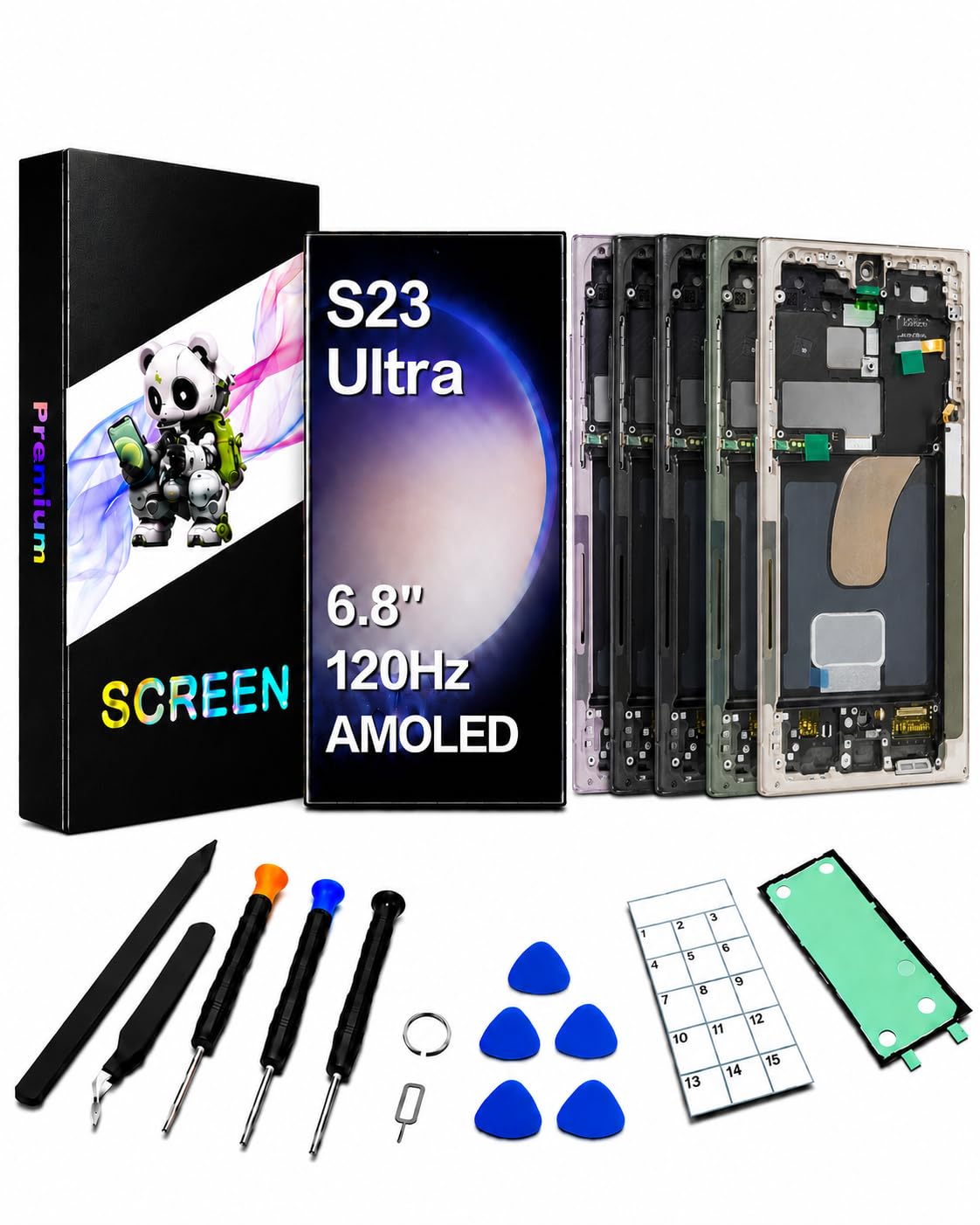 Photo 1 of JQYDZH AMOLED Screen Replacement for Samsung Galaxy S23 Ultra
