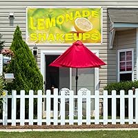 Vista 3 de Banner de vinilo de varios tamaños limonada Shakeups restaurante, cafetería, bar, comida y bebida al aire libre, resistente a la intemperie