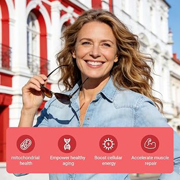 Longevity, Urolithin A Supplement, Urolithin A 500MG, Mitochondrial Support Longevity & Muscle Energy- Support for Healthy Aging and Cellular Renewal - Mitoceutical for Muscle Support, 60 Gummies