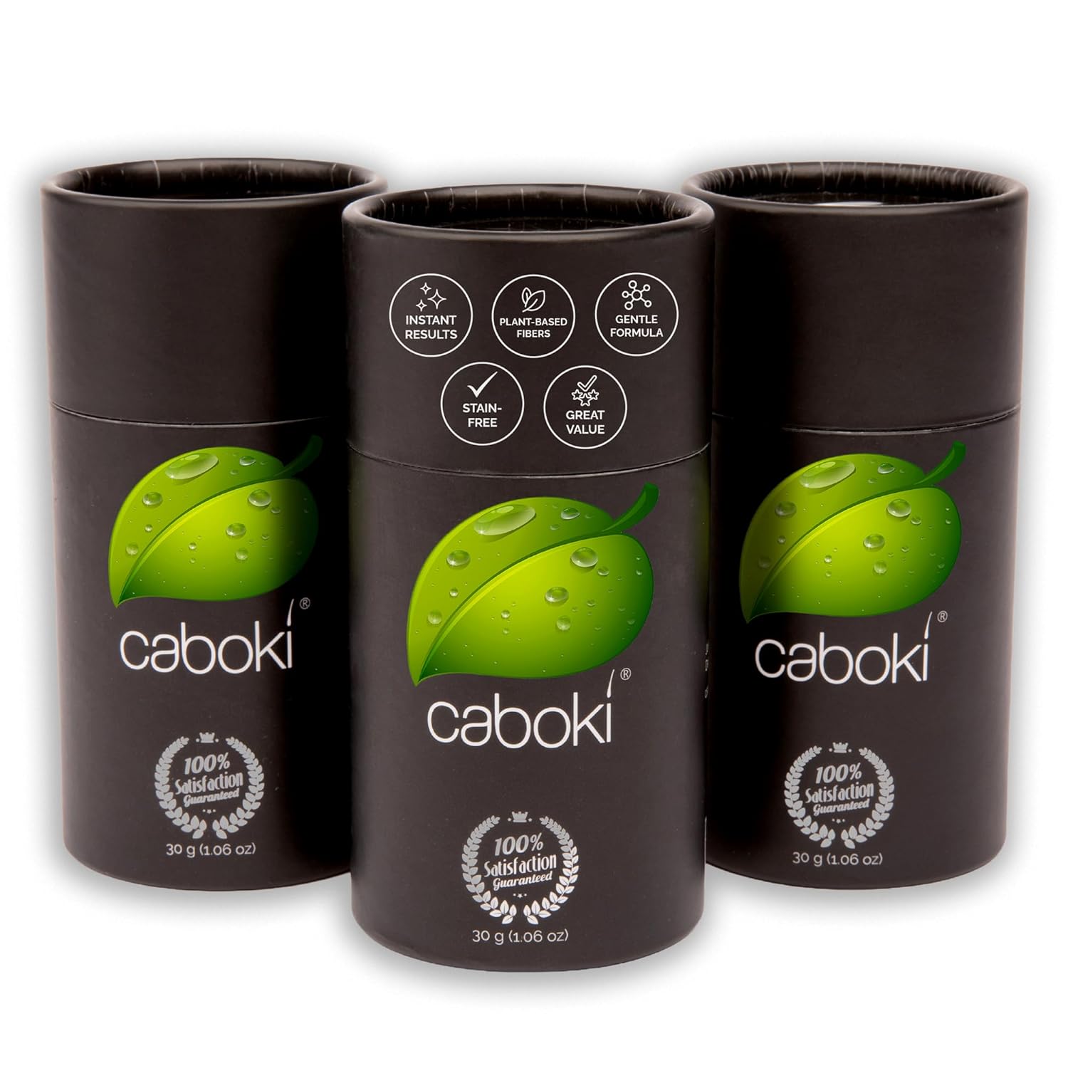 Caboki Hair Fibers for Thinning Hair – Natural Plant-Based Bald Spot Cover Up for Men and Women – Instantly Thicker Fuller Looking Scalp – Clean Ingredients – 30g Each, 270 Days Supply, Black