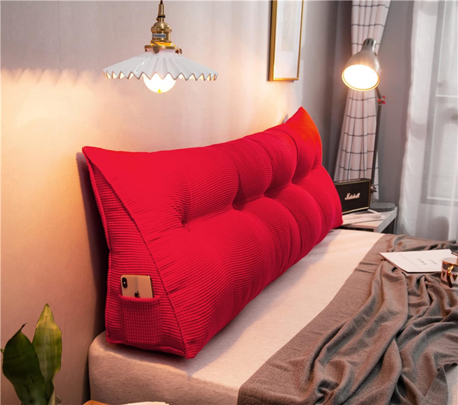 ZLZNX Reading Cushion for Bed And Sofa, Back Support Cushion, Lumbar Cushion, Bed, Back Cushion, Sofa, Wedge Cushion, Sofa,06,100x23x50cm