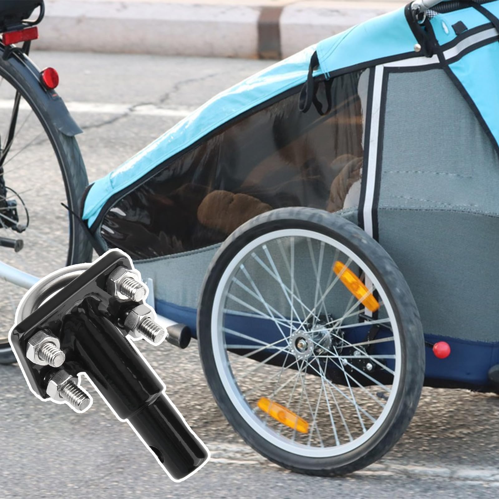 Fahrradanhänger Kupplung Fahrrad Anhängerkupplung mit Sicherungsstift Schnellkupplung für Fahrradanhänger für Hundefahrradanhänger Hunde Haustier Kinder Den Täglichen Transport Abenteuer