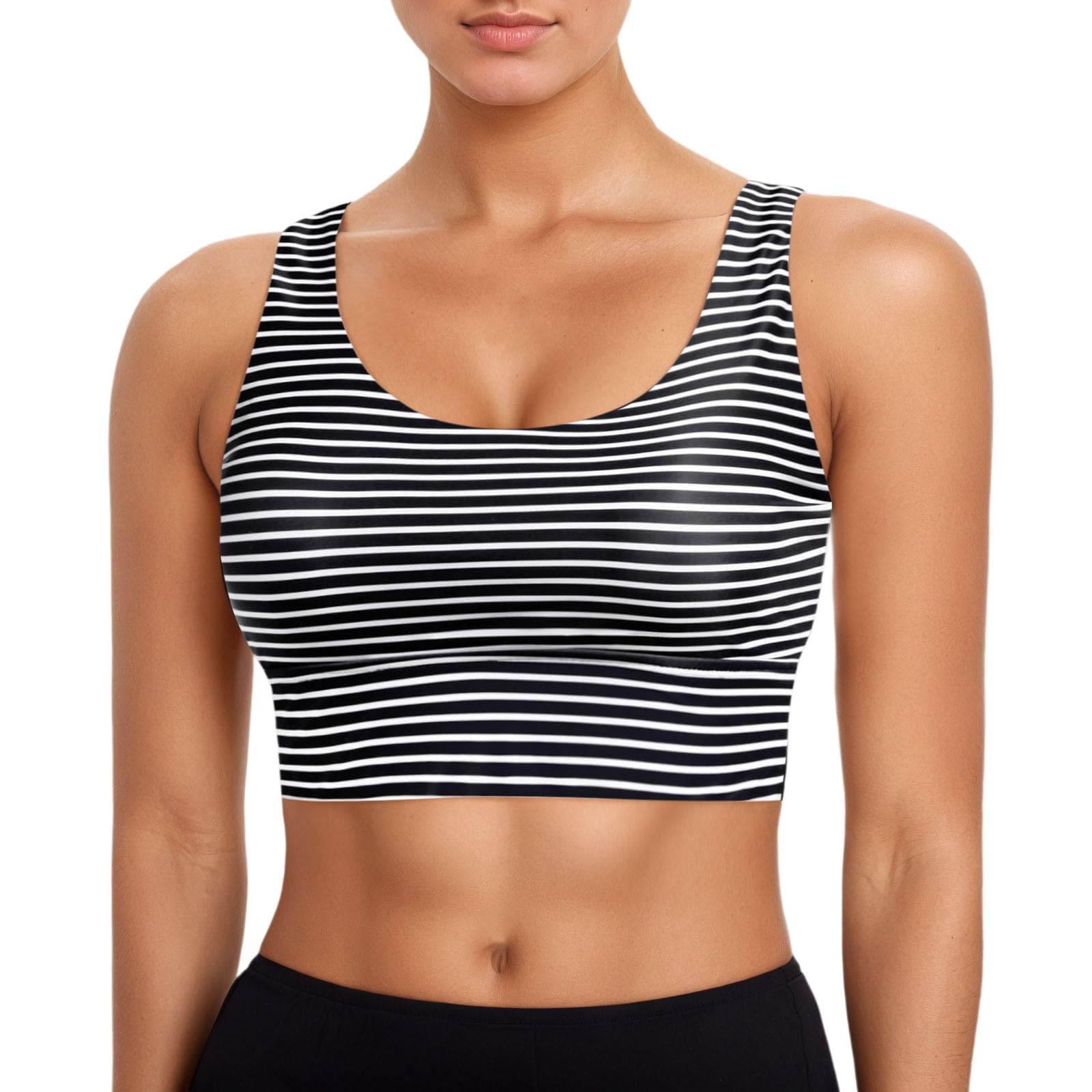 Damski sportowy biustonosz bikini, sportowy top do pływania, strój kąpielowy, górna część tankini, zestaw do sportów wodnych