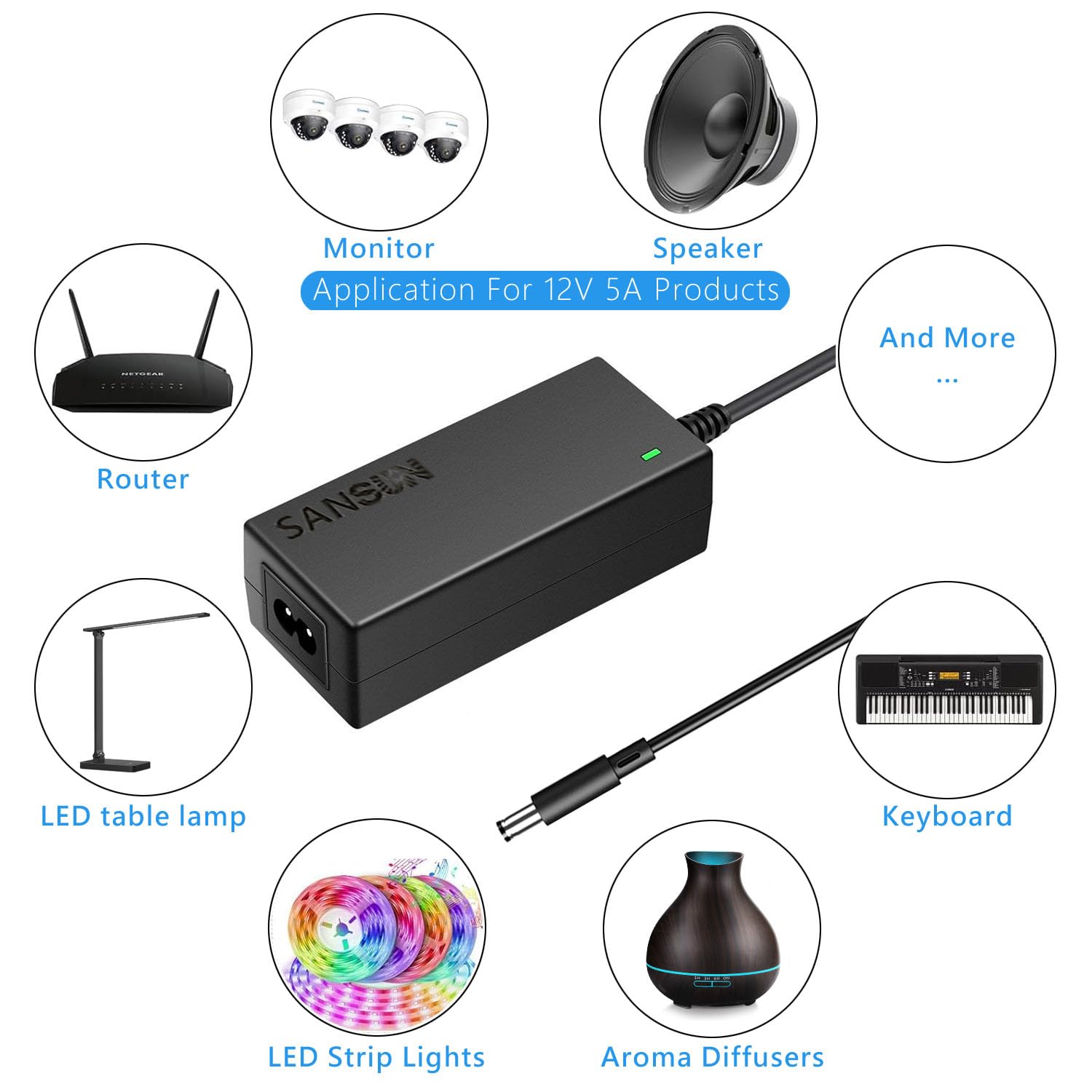 DC12V Schakelaar Voeding Driver Adapter Aluminium