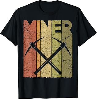Coal Miner Vintage Coal Mining Retro Underground Miner T-Shirt