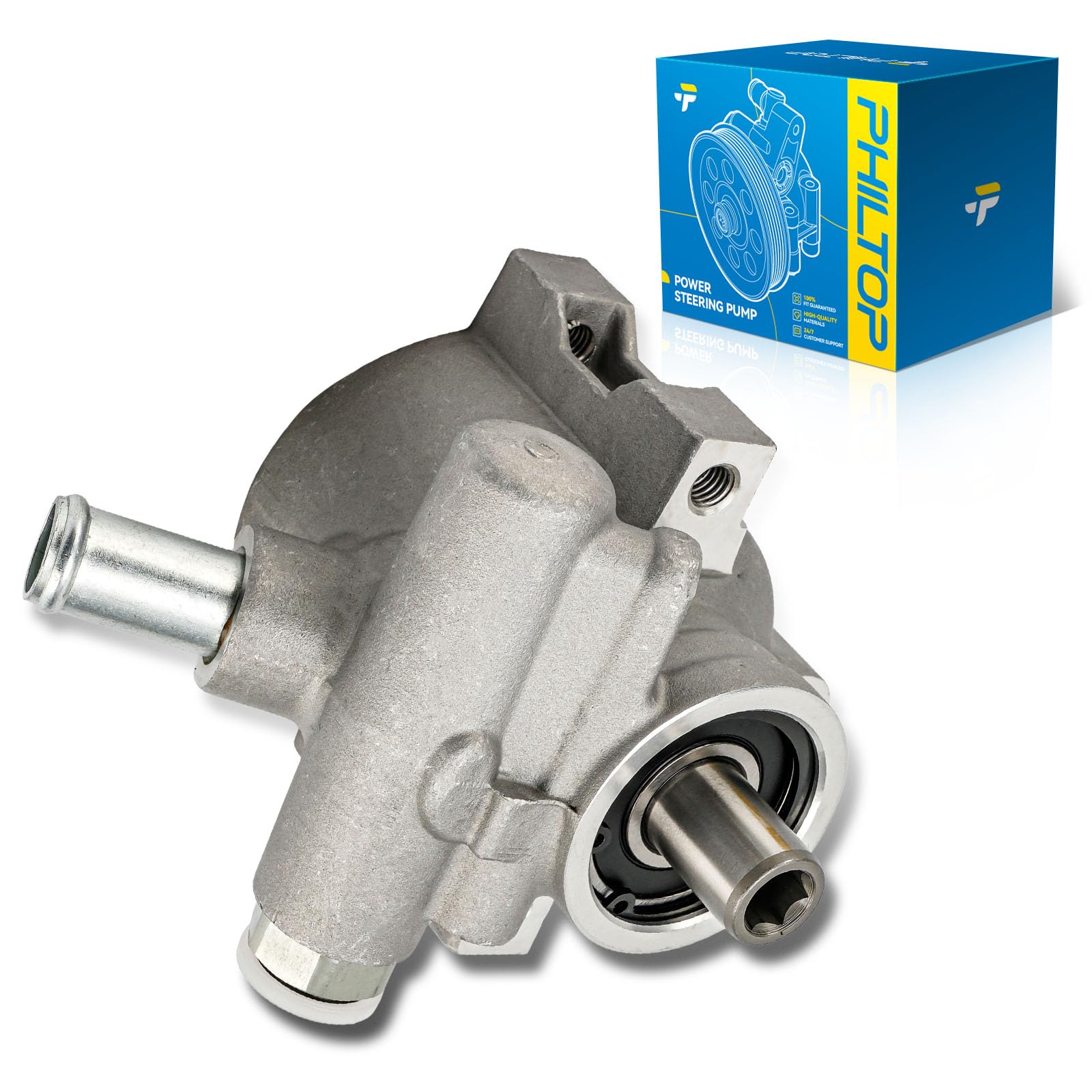 PHILTOP 20876 Power Steering Pump, Fit for 1984-1991 Corvette engineVIN: 8, Replace OE 20876, 4210431, 7842277, 26021469, 26021469, 20876, 20876,