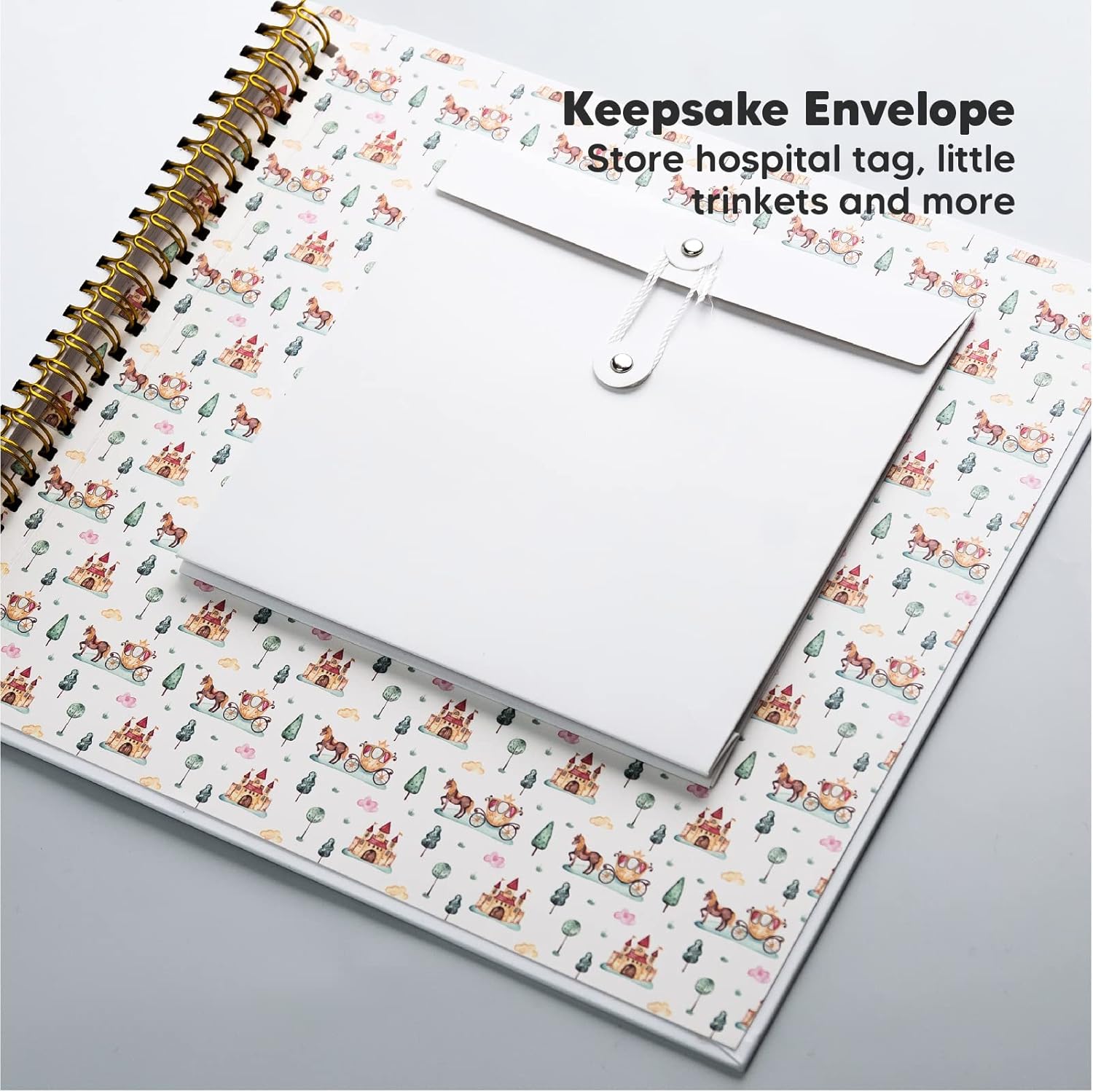 First 5 Years Baby Memory Book Journal - 90 Pages Hardcover First Year Keepsake Milestone Baby Book For Boys, Girls - Baby Scrapbook - Baby Album And Memory Book (FairyTale) : Baby