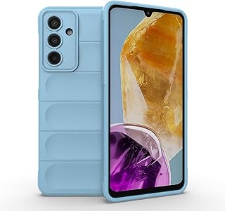 فاسينيشن جراب موبايل متوافق مع سامسونج جالاكسي M55 5G جلوبال ماجيك شيلد من البولي يوريثين الحراري + سيليكون مضاد للصدمات لهاتف M55 شبكة الجيل الخامس 5G ازرق سماوي