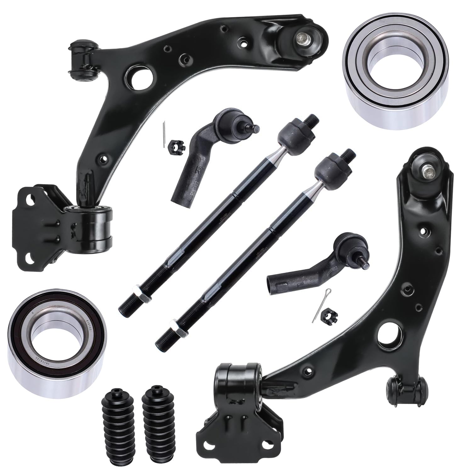 Detroit Axle - [2.0L 2.5L 4-Wheel ABS] 10pc Front End Kit for 10-13 Mazda 3