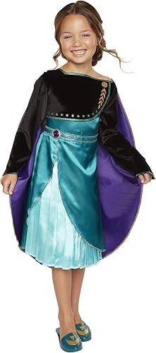 Disney Frozen Vestido de 2 Queen Anna – Traje para tallas 4 – 6X – Disfraz para niñas a partir de 3 años