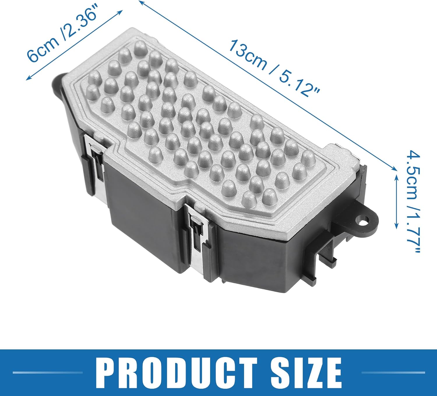 HVAC Heater Blower Motor Resistor No.3C0907521F/3C0907521G/3C0907521D for Audi A3 2006-2013 Silver Tone