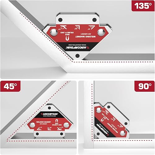 Miniatura 2 de ARCCAPTAIN Imanes de soldadura 2pcs 25LB Juego de imanes de soldadura, soporte de soldadura magnético, accesorios de soldadura de poder de sujeción