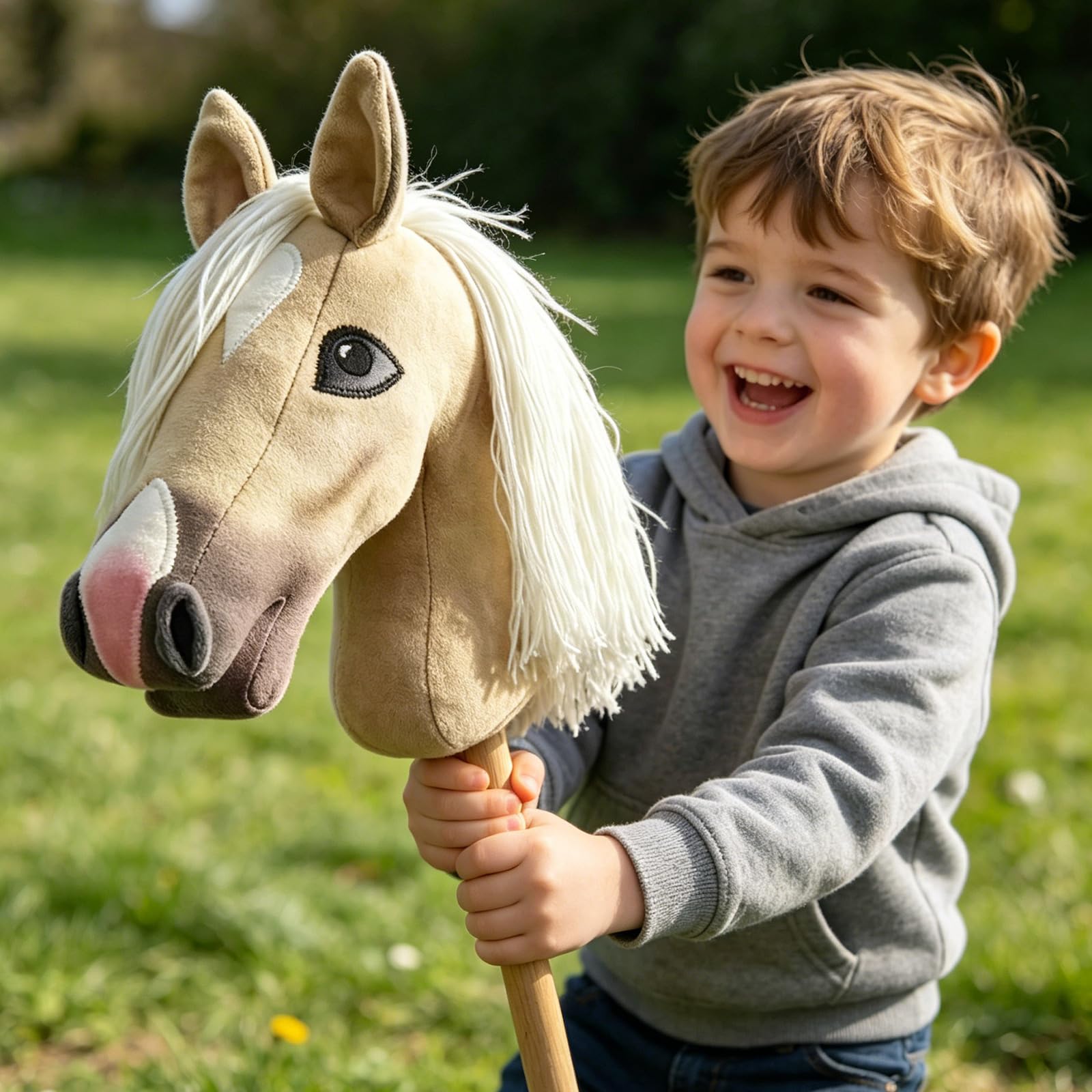 Bastone a testa di cavallo per adulti gioco di ruolo accessorio per feste facile da riporre hobby cavallo con manico in legno gioco di ruolo oggetti di scena per costume