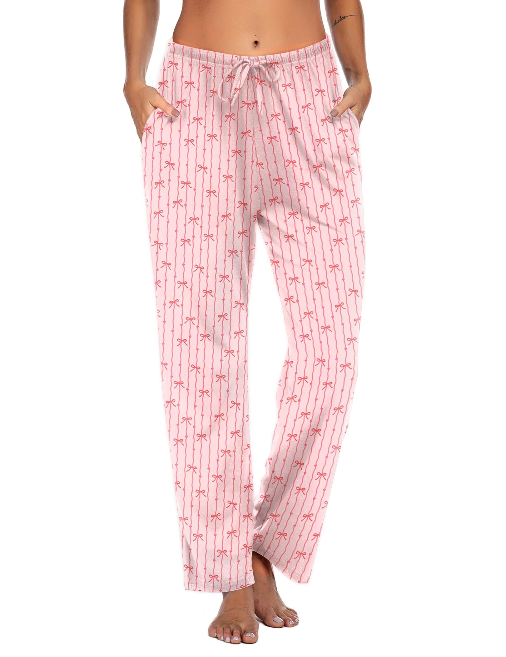 Ekouaer Women Pajama Pants Comfy Pj Bottom with Pockets Stretch Plaid Sleepwear