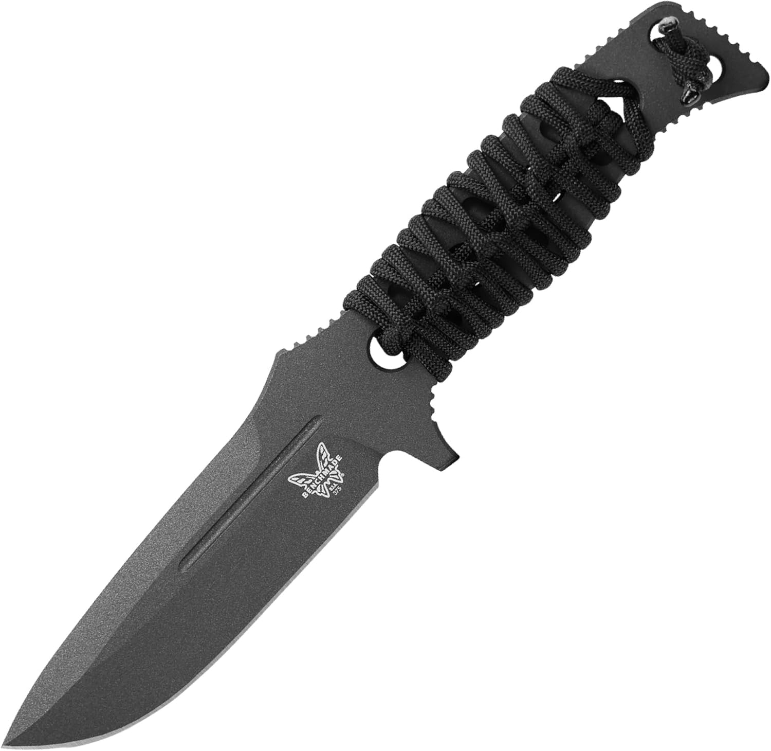 Benchmade - Fixed Adamas Tactical Knife, Drop-Point Blade with Black Paracord Handle (375BK-1)