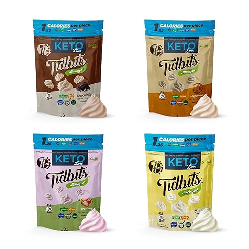 TIDBITS FUN BITES The Original Flavors KETO - Paquete de 4 aperitivos bajos en carbohidratos sin gluten y sin azúcar aperitivos saludables