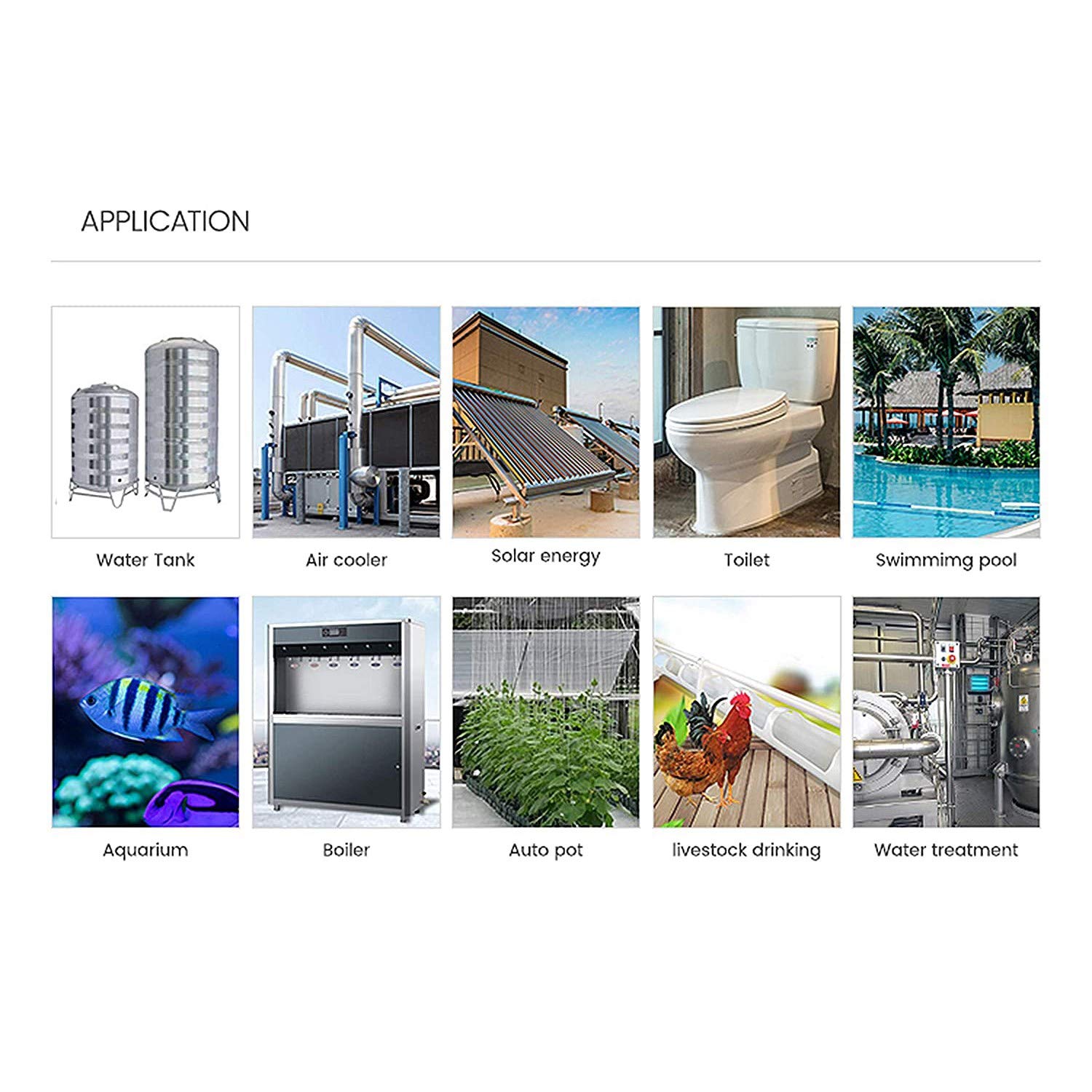 Waterniveauregelaar, waterniveauvlotterventiel, watertank-vulniveauregelaar, -vlotterventiel, effectieve vlotterkogelventiel met automatische uitschakeling voor de watertoren