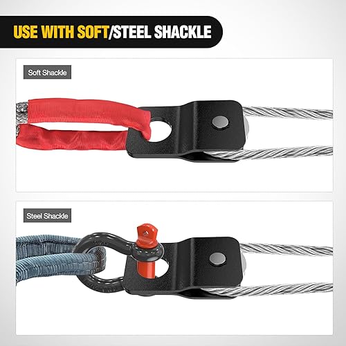 Miniatura 27 de Nilight Receptor de enganche de grillete de 2 pulgadas, 45000 libras, resistencia a la rotura, grillete de anillo en D de 3/4 pulgadas con pasador