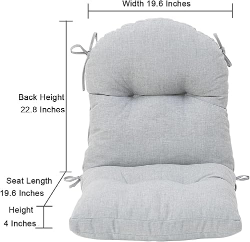 Miniatura 10 de QILLOWAY Cojines de repuesto para respaldo de asiento para interiores y exteriores, cojines de repuesto de temporada para primaveraverano (1 unidad,