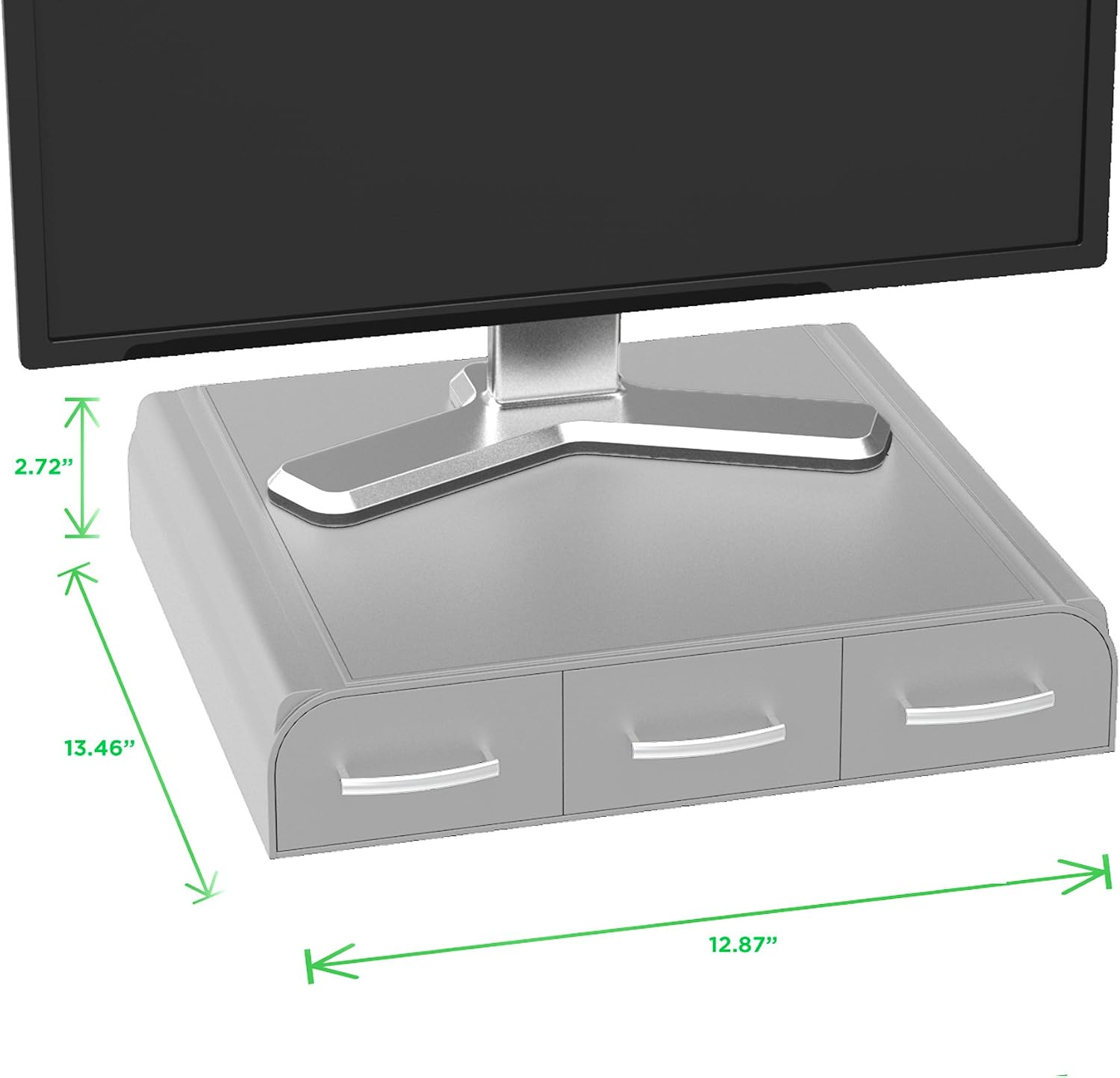 Top Brands Mind Reader PC, Laptop, IMAC Monitor Stand and Desk Organizer, Silver Super Brands Mind Reader PC, Laptop, IMAC Monitor Stand and Desk Organizer, Silver