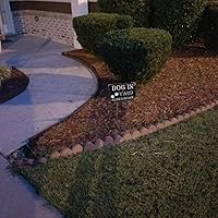 Vista 3 de WOSTOD Letreros de metal vintage con texto en inglés "Dog in Yard Please Close Gate" Reto para exteriores, césped, jardín, patio, 8 x 12 pulgadas