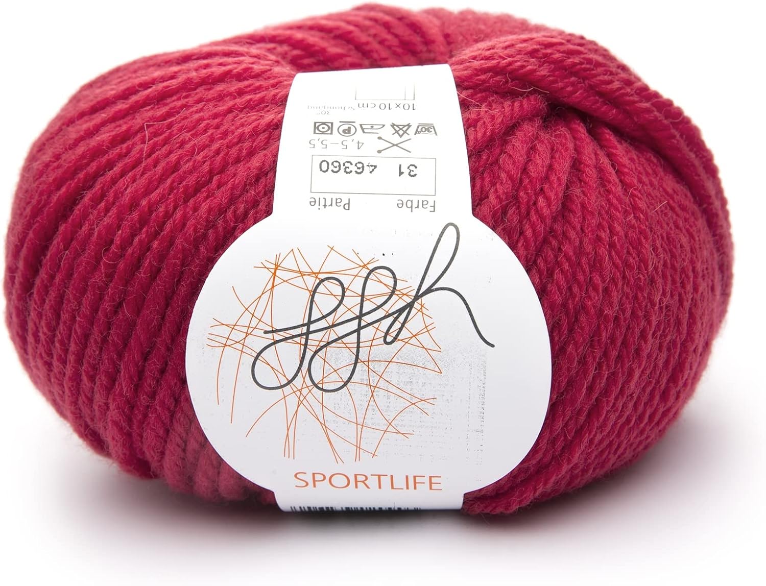 ggh Maxima - 100% merinowol extra fijn en superwash - looplengte 110 m op 50 g - naalddikte 4-5 - wol voor breien of haken - kleur 032 - roestoranje
