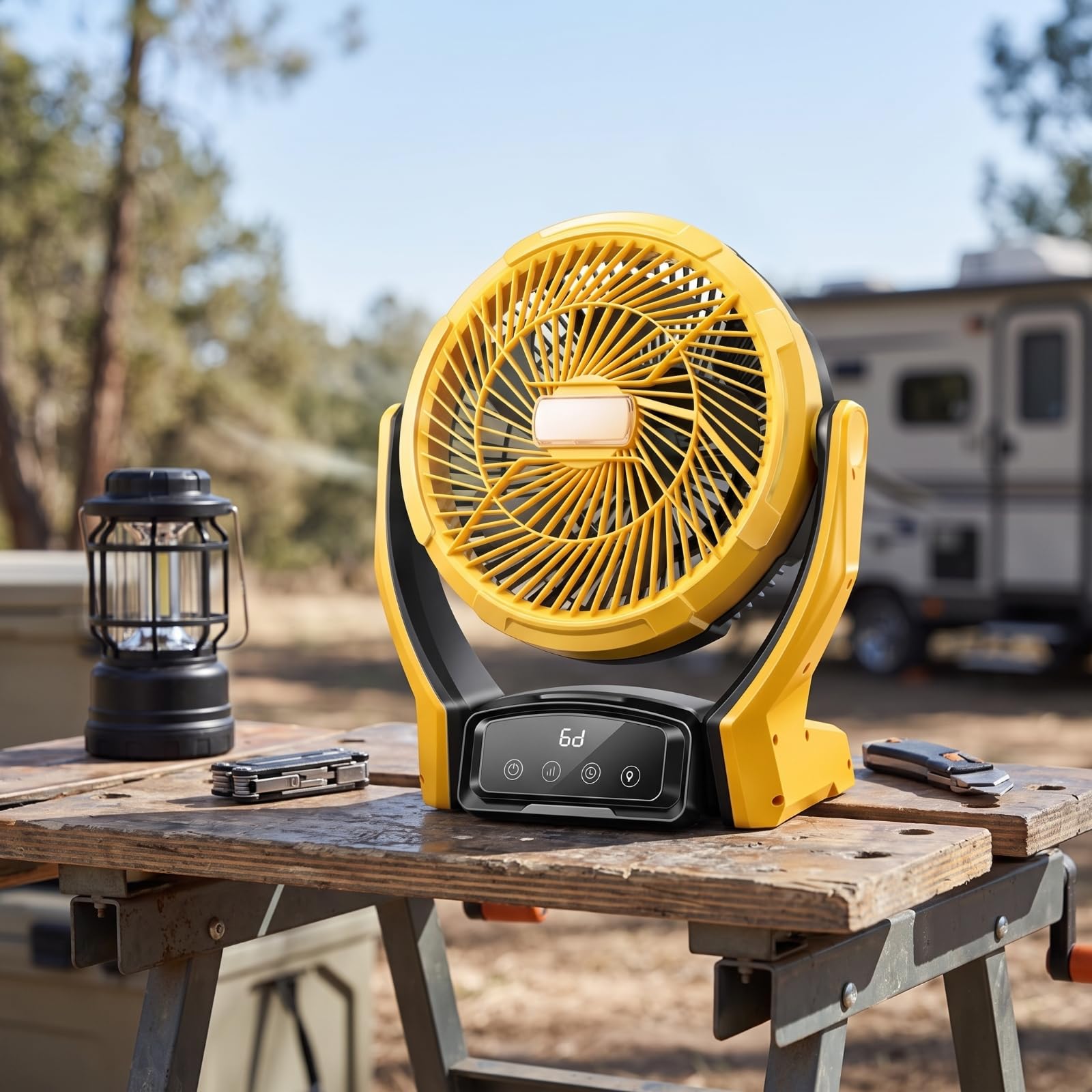 Gralara Ventilador Escritorio con Luz LED Portátil Ventilador Escritorio con Luz Mini para Estudiantes, style to 1