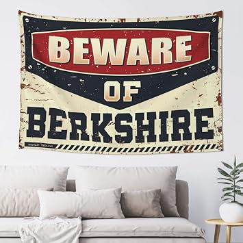 PLOWS Tapestry For Bedroom Aesthetic Beware Of Berkshire Tapestry Room Decore Funky Decor100X150CM