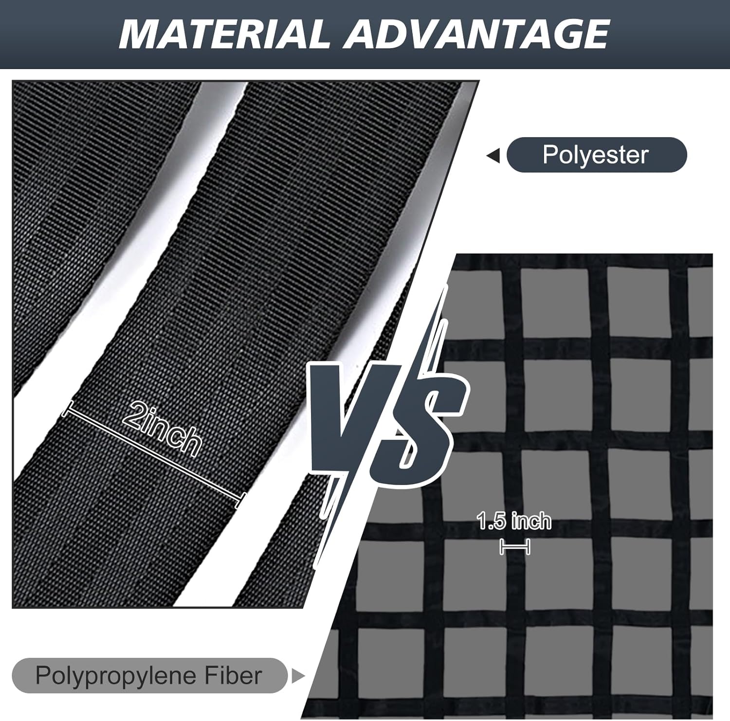 Heavy Duty Cargo Net for Pickup Truck Bed 66" x 50" 1100 lbs Capacity with Adjustable Cam Buckles S-Hooks and Drawstring Storage Bag, Durable Nylon for Trailers and Trucks