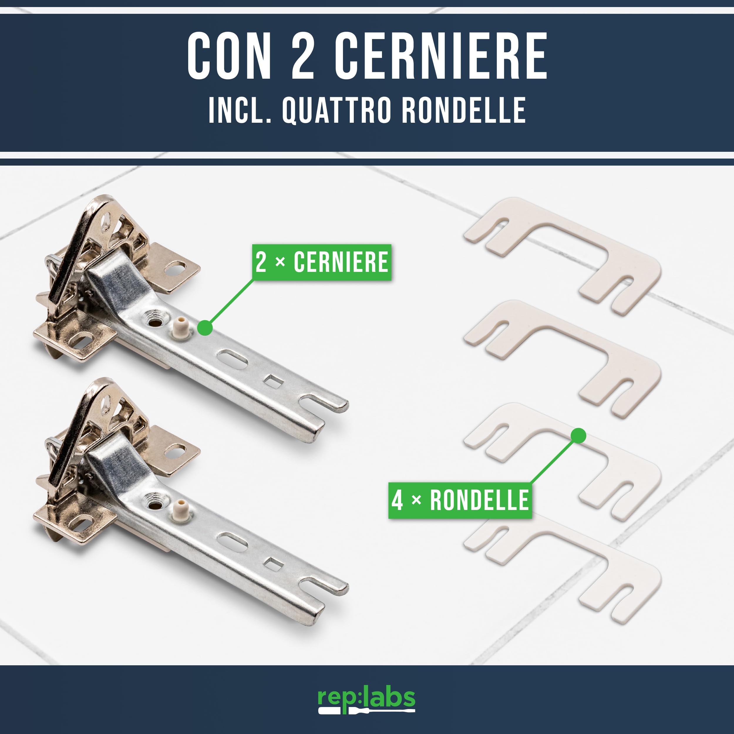 passend wie 00268698/268698 2 Cerniere per Porta Adatte Come 268698/00268698 per Frigorifero e congelatore Bosch, Siemens, Constructa, Neff, ECC, Metallo, Argento