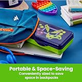 It's Academic Pencil Box Kit, Includes Ruler & Sharpener, Durable Plastic, for School & Office Supplies, Blue Gaming Design – view 3