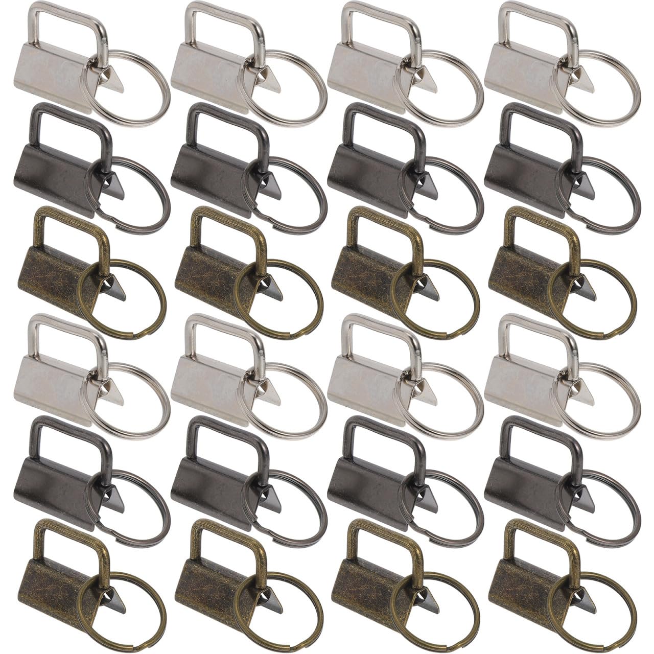 Toddmomy 150 Pezzi Hardware Portachiavi Anello Portachiavi da Cintura in Ferro 25mm per Ribbon e Key Lanyards e Wristlet Uso Quotidiano