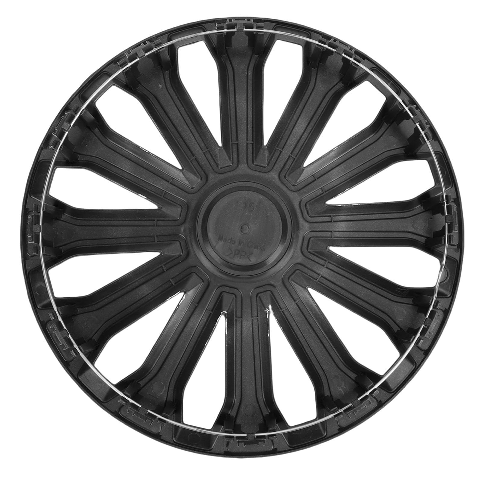 Qqmora Indywidualne Kołpaki 16" Kołpaki na Koła 4 szt. dla Connect Sprinter Cargo Van (ABS, motoryzacyjny) (Srebrny Czarny)