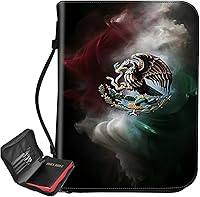 Vista 26 de Bolsa de Biblia con estampado de leopardo con purpurina, funda grande para la Biblia para mujeres y hombres, bolsa multifuncional para iglesia