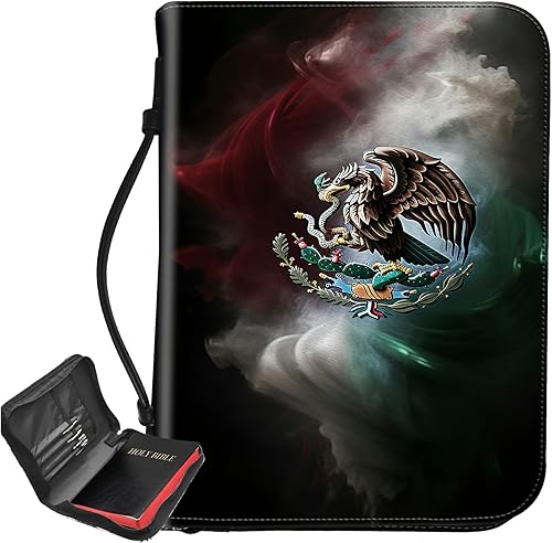 Miniatura 8 de Funda de piel sintética para Biblia, biblioteca de gatos, funda de Biblia de alta calidad con cremallera, protector de Biblia cristiano duradero