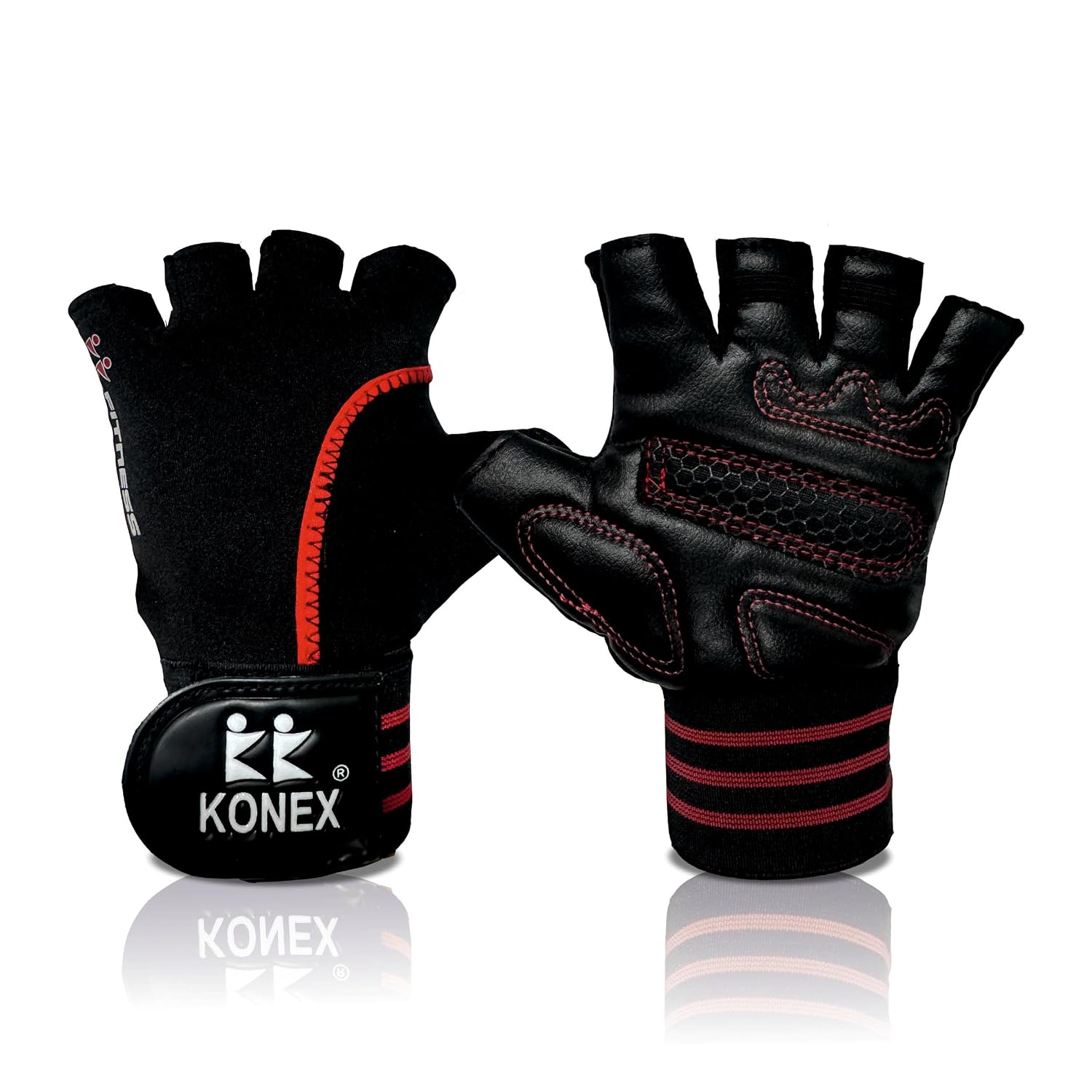 KONEX Gym Gloves for Men & Women | Soft Padded Anti-Slip Workout Gloves with Adjustable Velcro | Ideal for Weightlifting, ... - Review, Price and Buying Guide