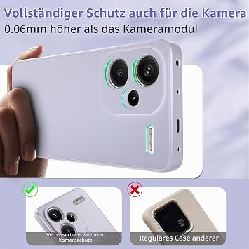 Watana Case for Redmi Note 13 Pro Plus 5G Soft Touch Silicone Case Purple