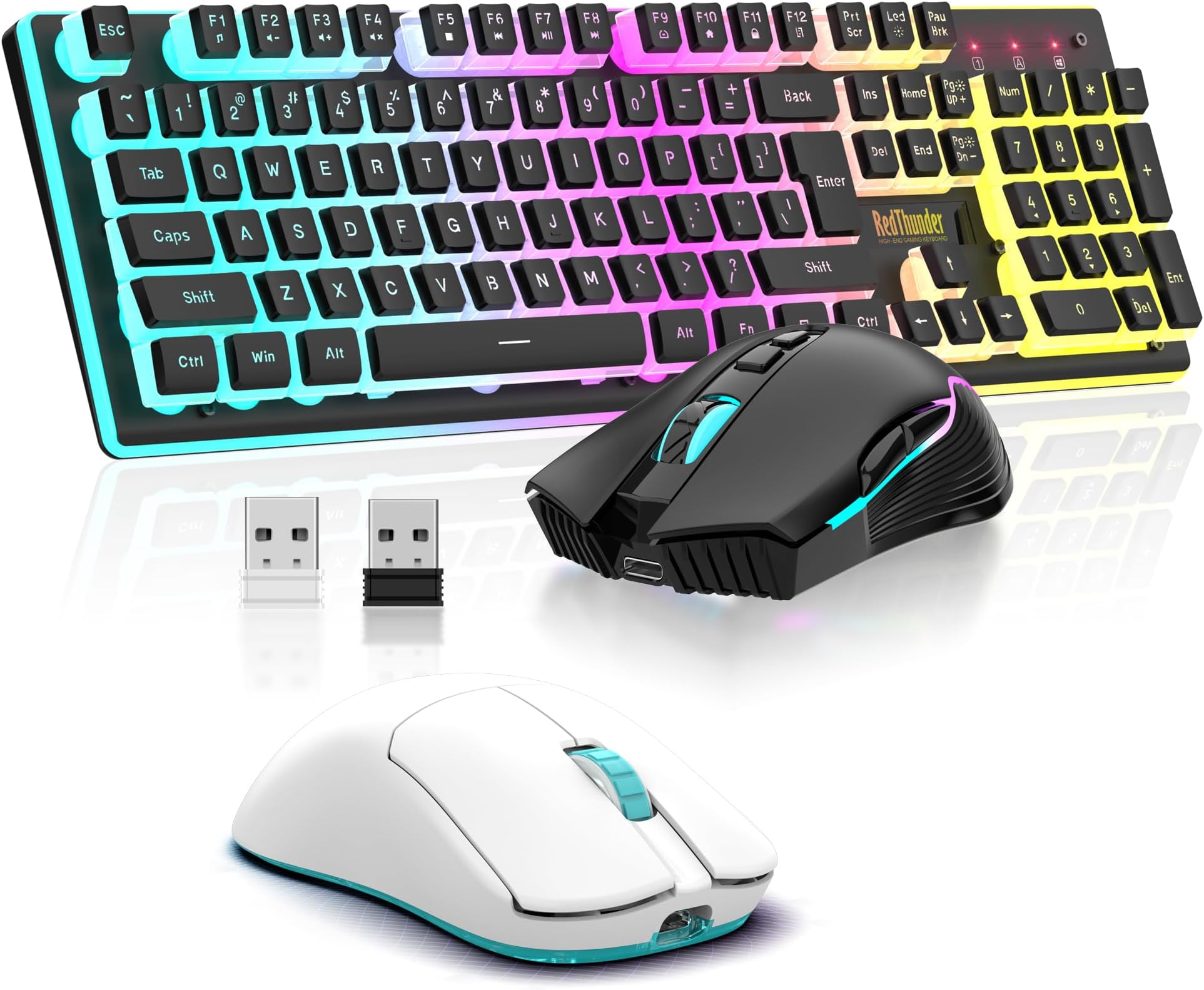 RedThunder K10 Wireless Gaming Keyboard and 2 Mouses Bundle