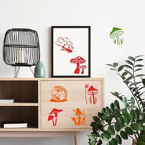 Vista 110 de Augshy Plantillas de Halloween, paquete de 56 plantillas de pintura de calabaza, plantillas de plástico para pintar sobre adornos de madera